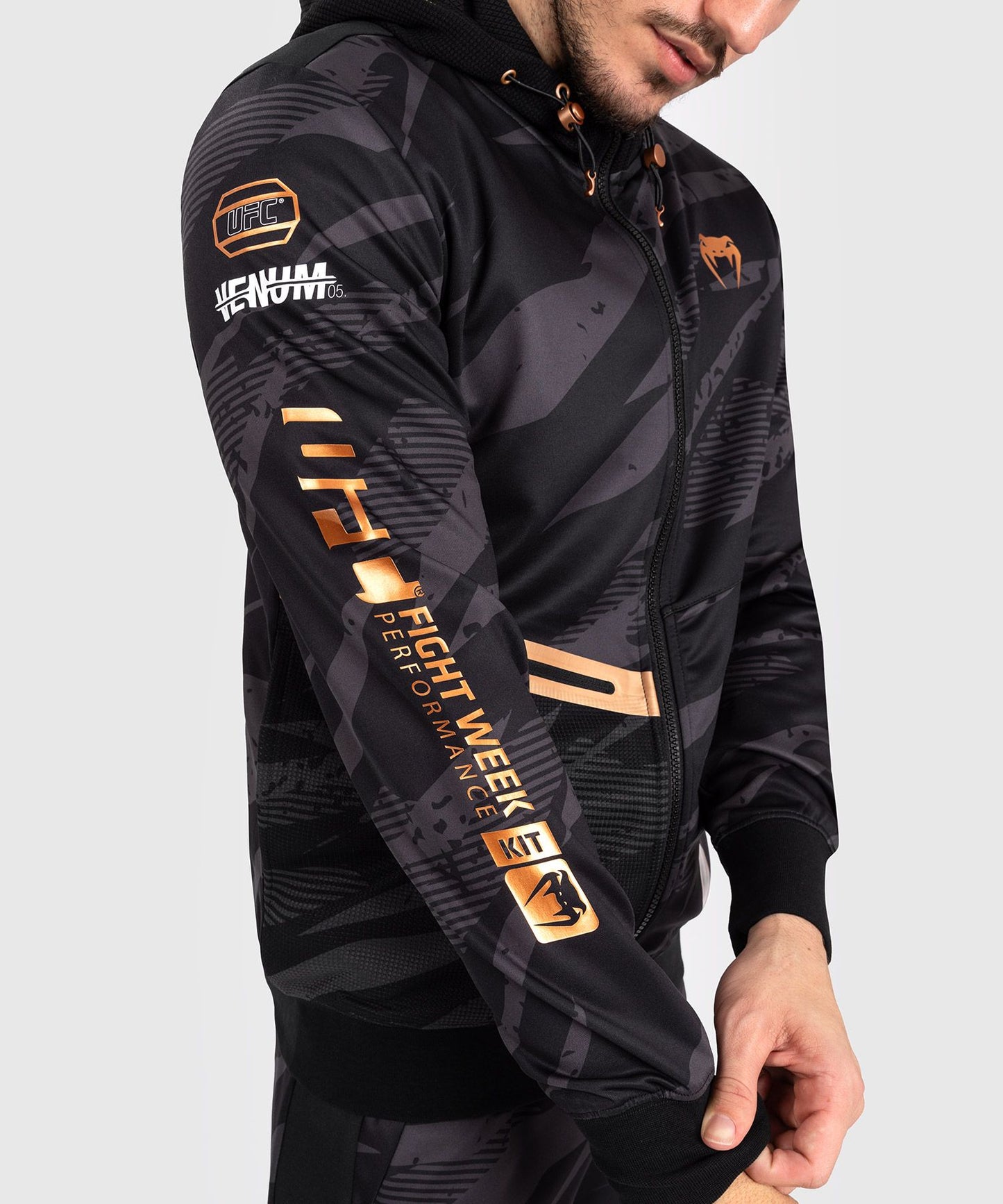 UFC ADRENALINE BY VENUM FIGHT WEEK MEN’S ZIP HOODIE - URBAN CAMO