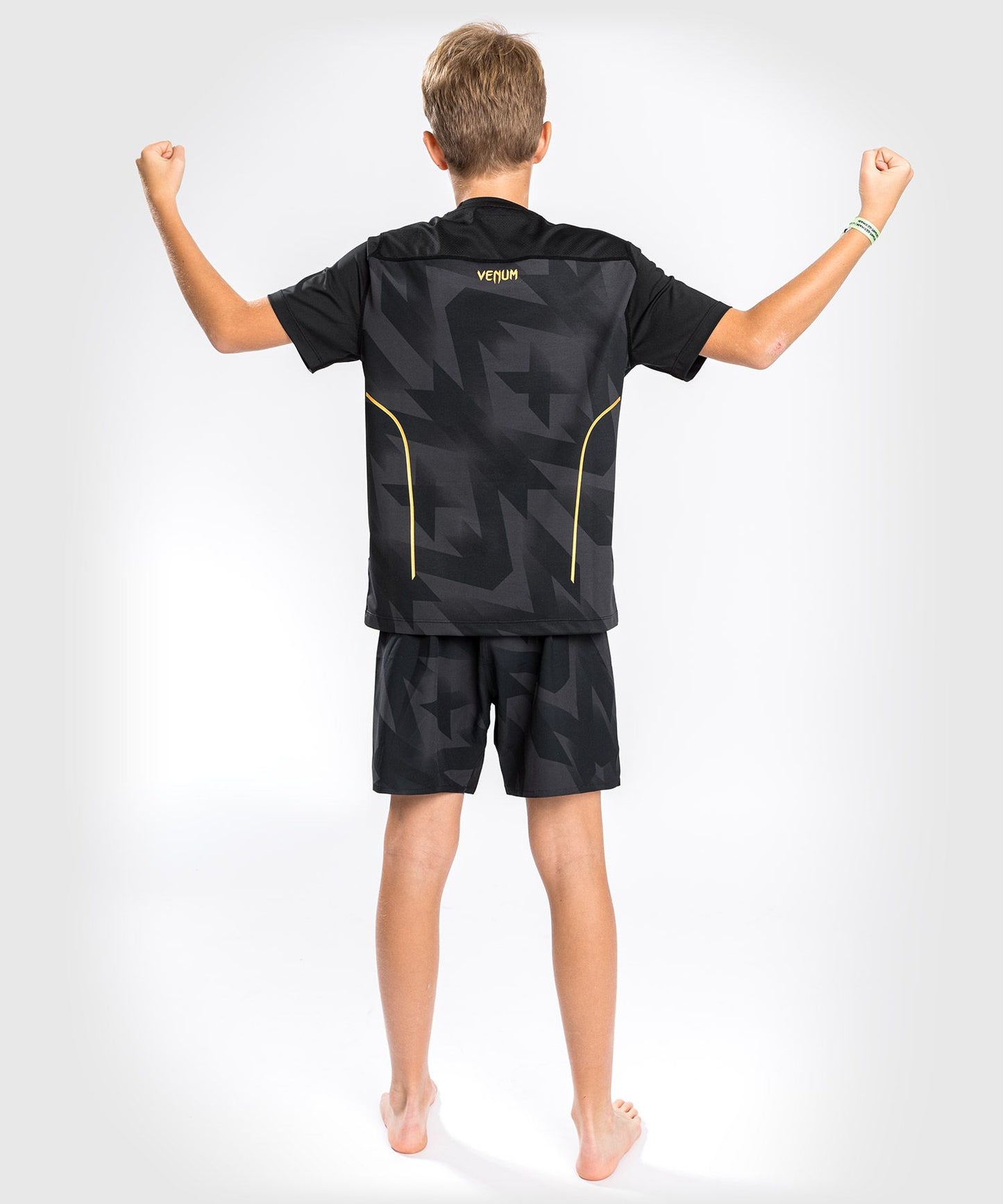 VENUM RAZOR DRY TECH T-SHIRT - FOR KIDS - BLACK/GOLD