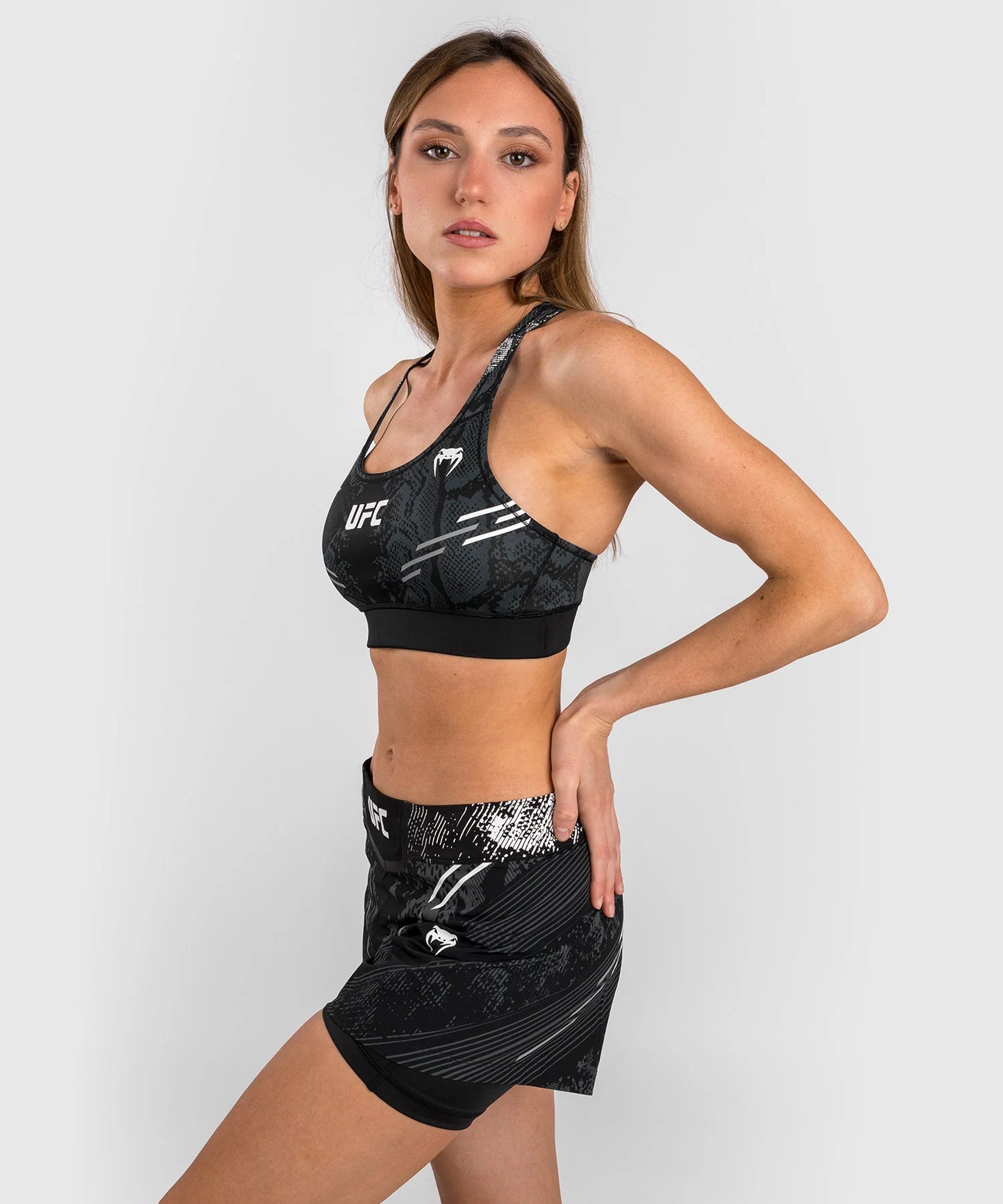 UFC ADRENALINE BY VENUM AUTHENTIC FIGHT NIGHT WOMEN’S SPORTS BRA - BLACK