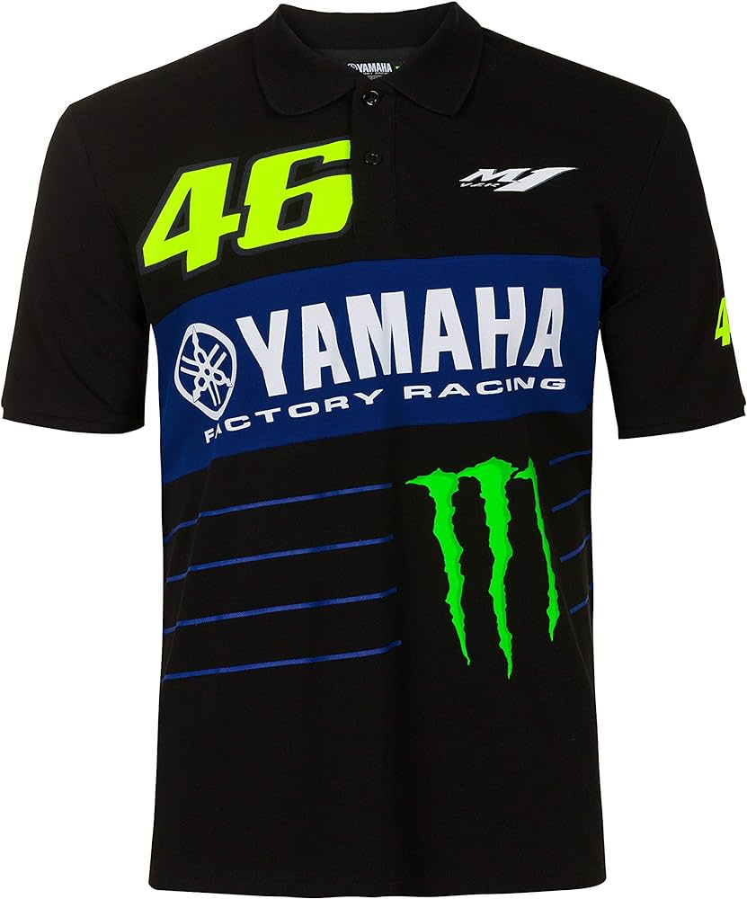 VR46 MENS POLO BLACK