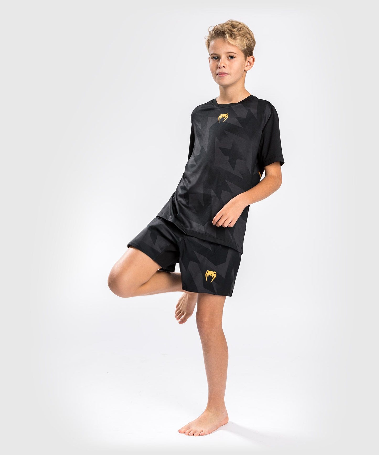 VENUM RAZOR DRY TECH T-SHIRT - FOR KIDS - BLACK/GOLD