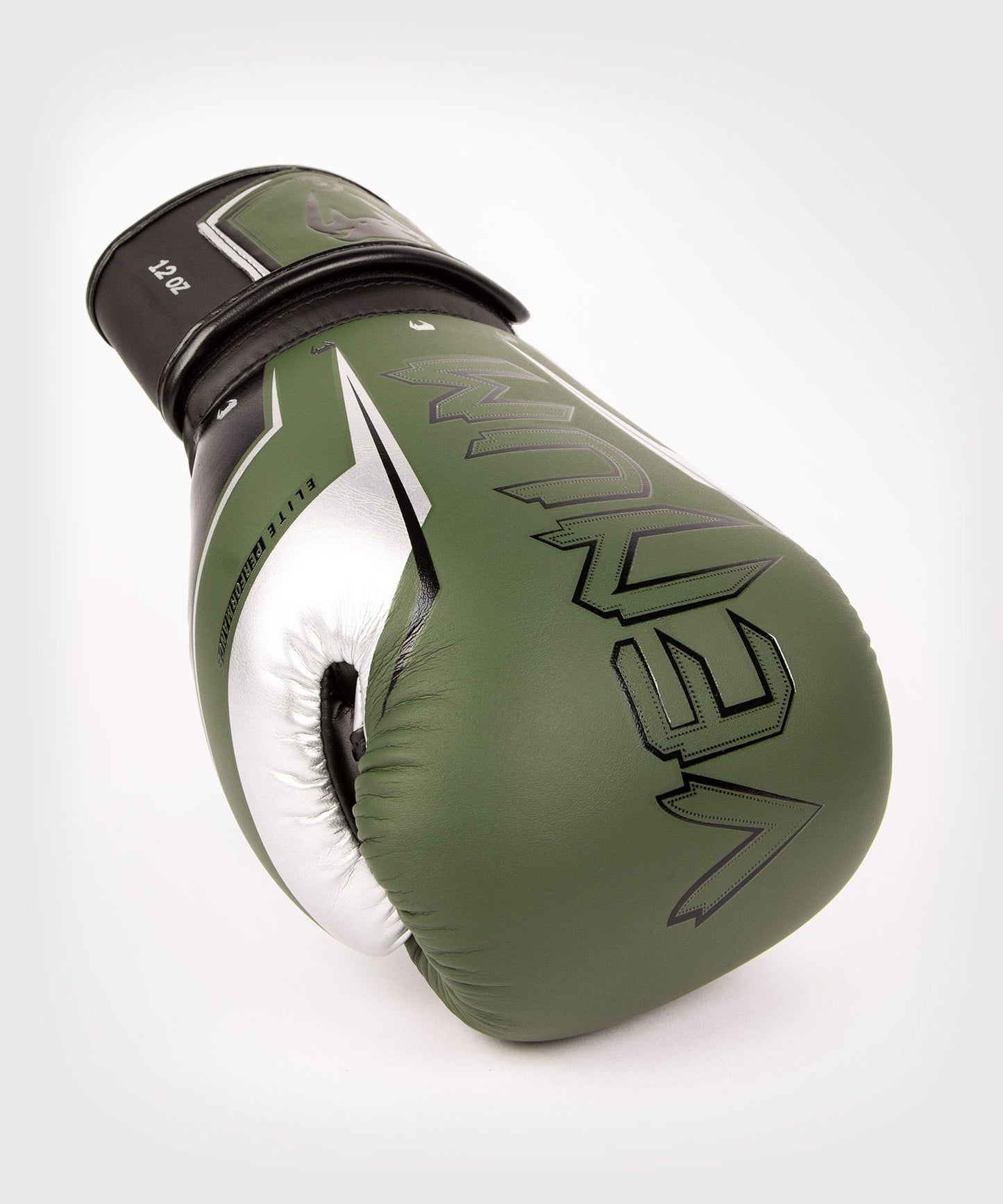 VENUM ELITE EVO BOXING GLOVES - WHITE/GOLD OR KHAKI/SILVER