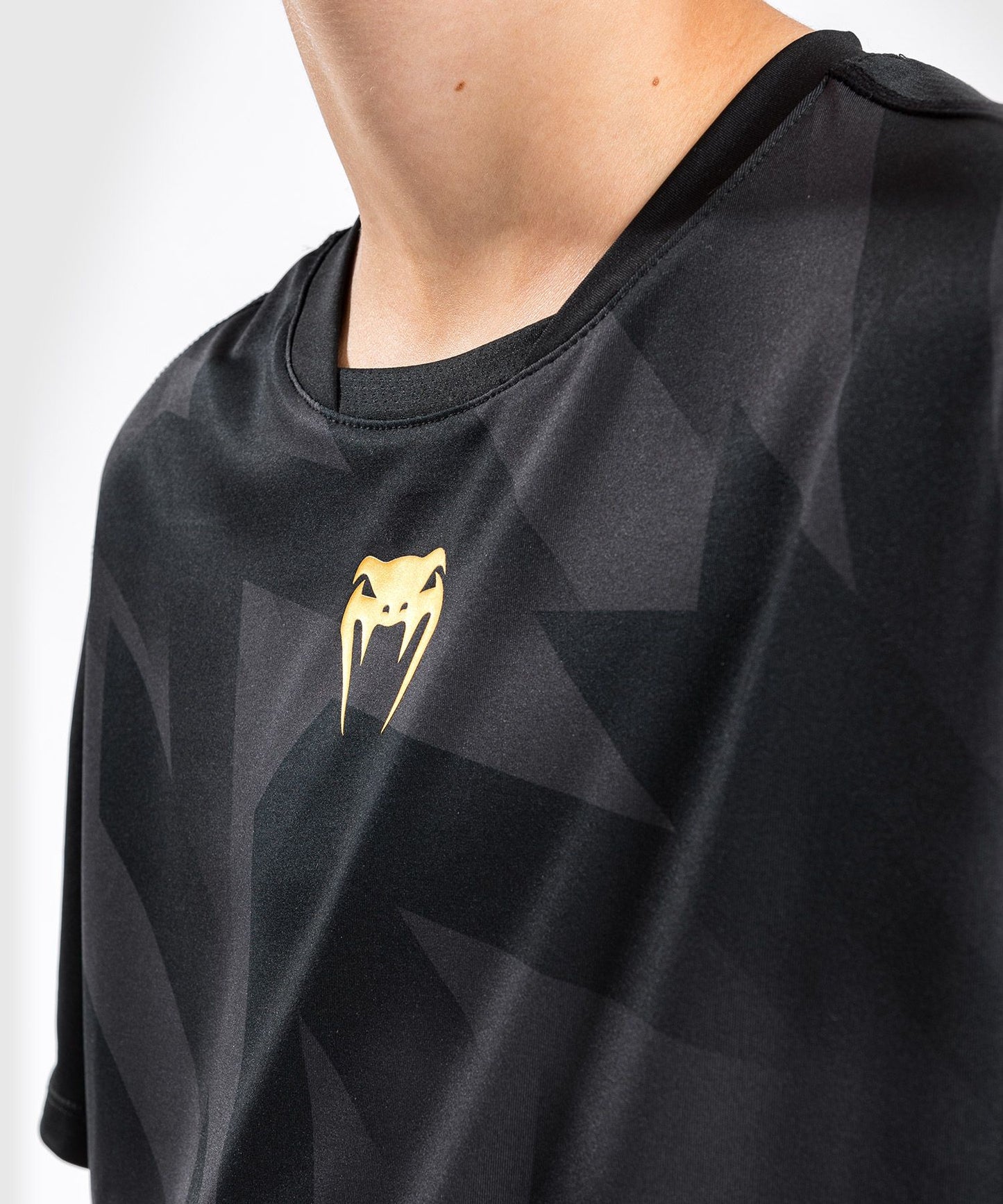 VENUM RAZOR DRY TECH T-SHIRT - FOR KIDS - BLACK/GOLD
