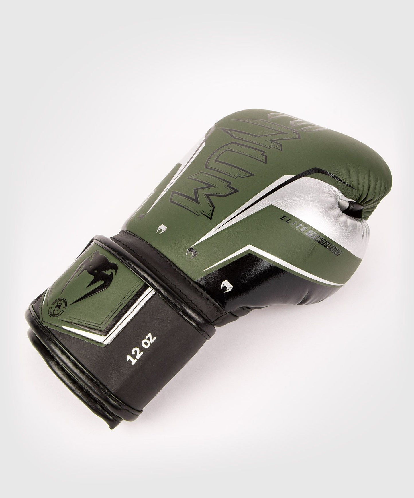 VENUM ELITE EVO BOXING GLOVES - WHITE/GOLD OR KHAKI/SILVER